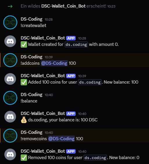 Coin Wallet Bot